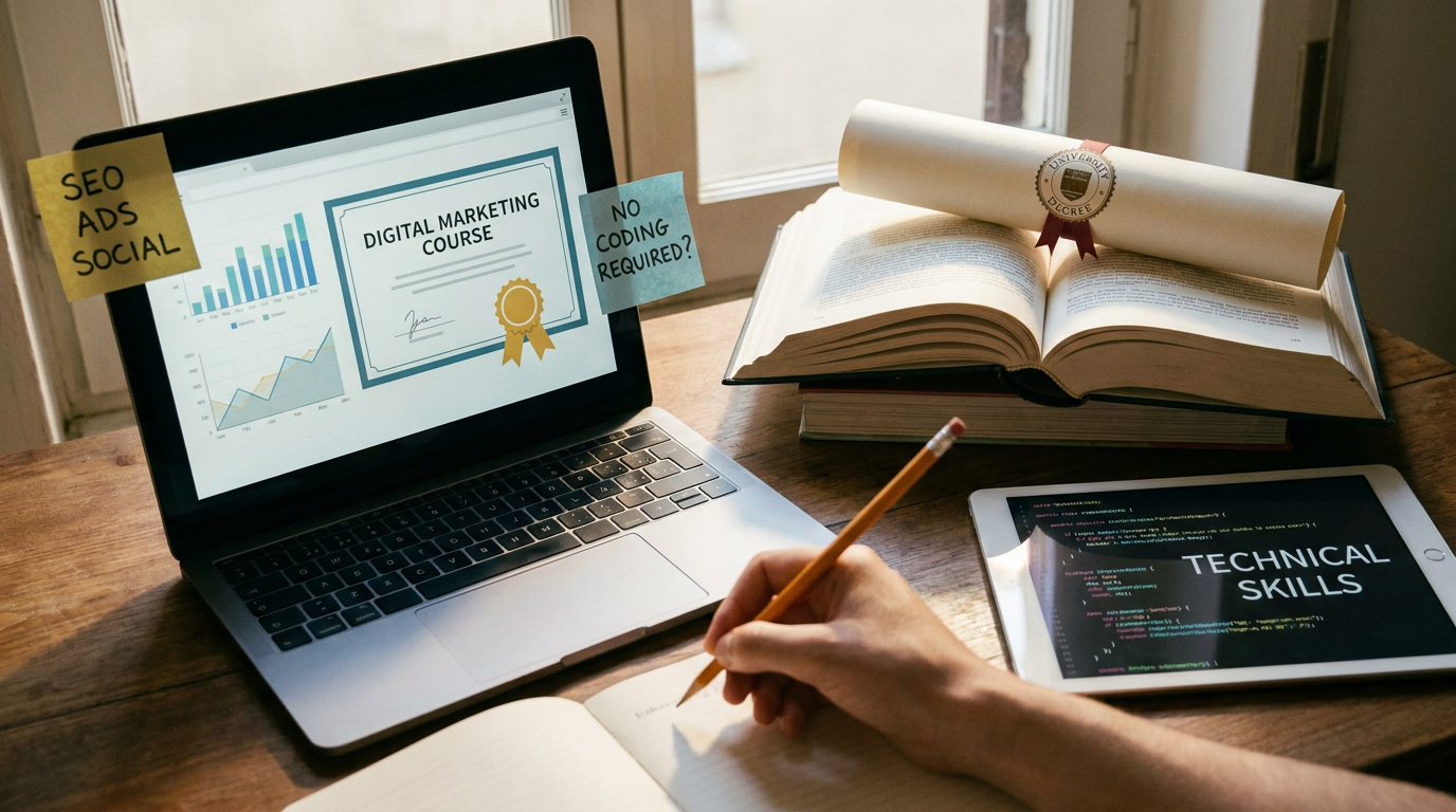 Digital Marketing Course vs Degree: Is It Worth It Without a Coding Background?